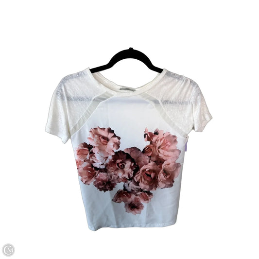 Sweater Short Sleeve By Zara In Cream, Size: S