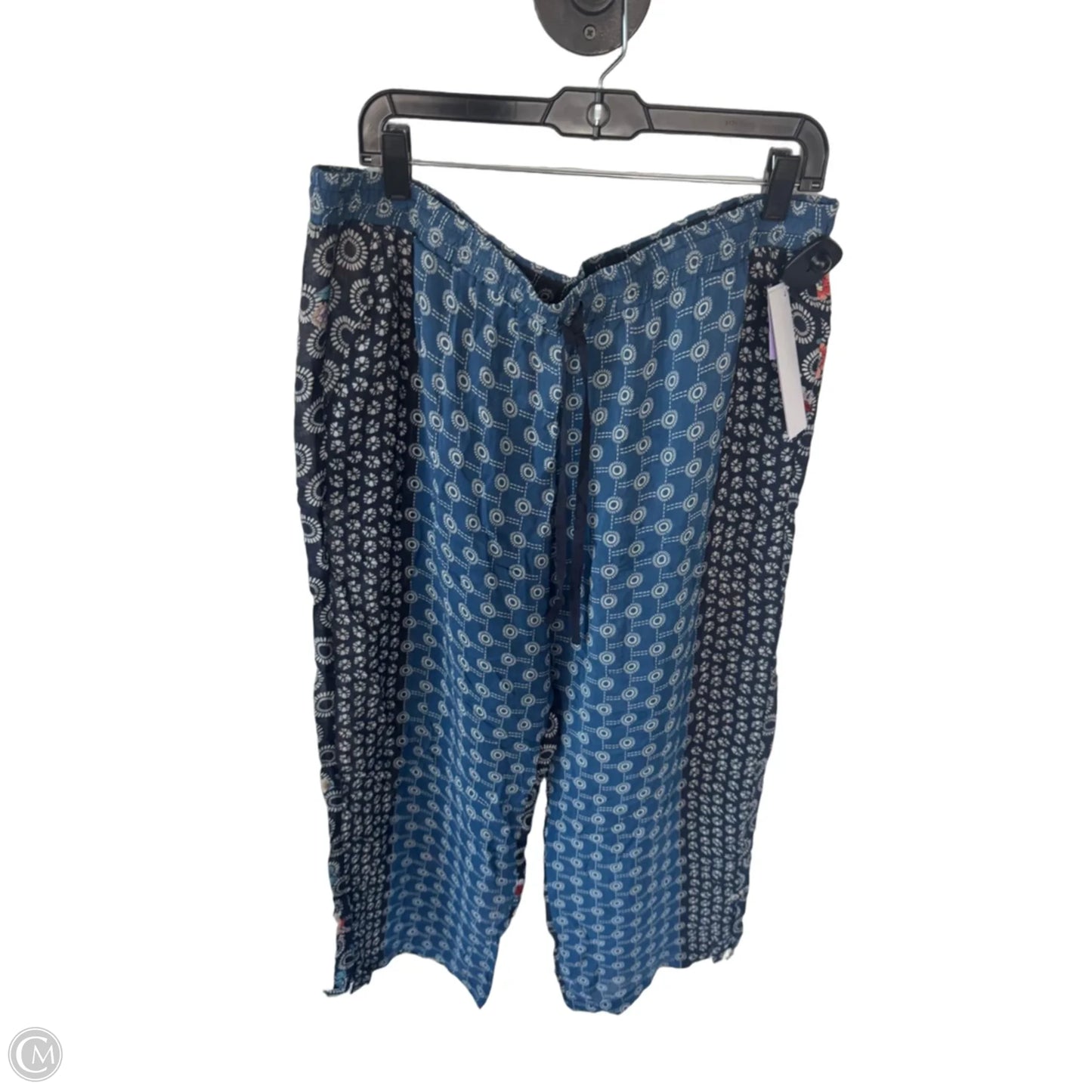 Pants Designer By Johnny Was In Black & Blue, Size: Xl