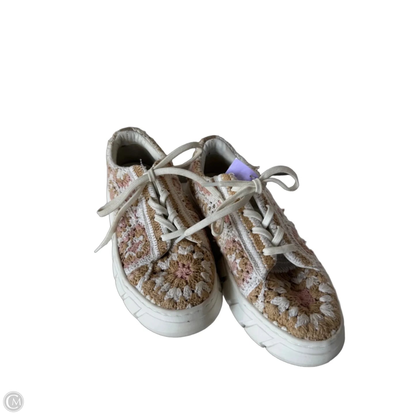 Shoes Sneakers By Free People In Pink & Tan, Size: 7.5