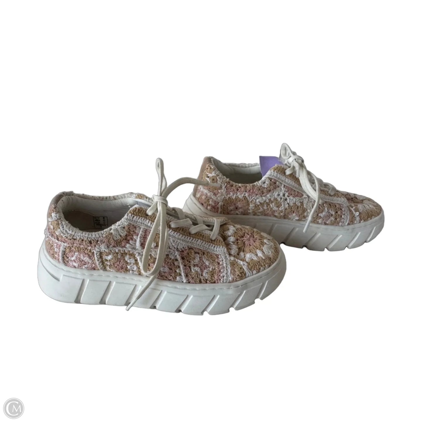 Shoes Sneakers By Free People In Pink & Tan, Size: 7.5