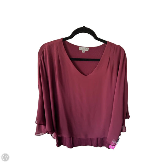 Top 3/4 Sleeve By Joseph A. In Red, Size: M