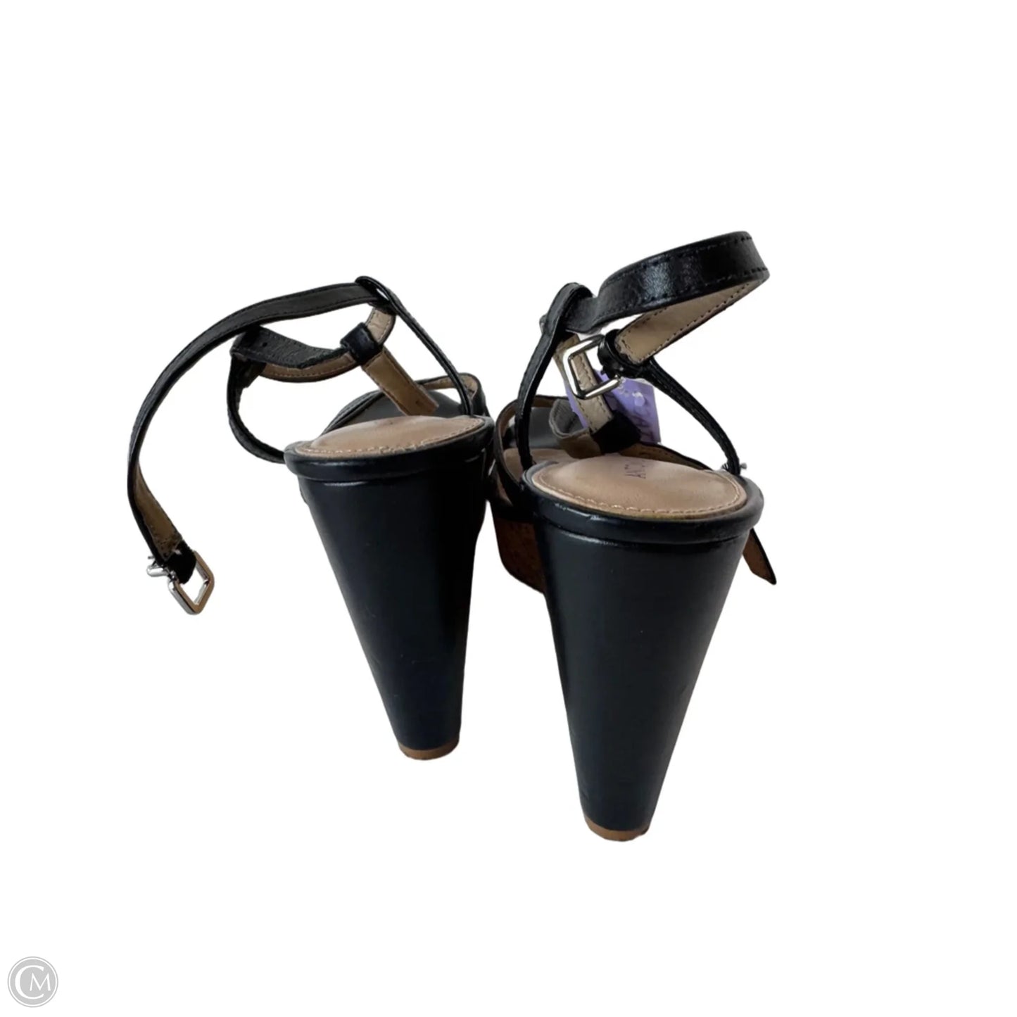 Sandals Heels Wedge By Antonio Melani In Black & Brown, Size: 5.5