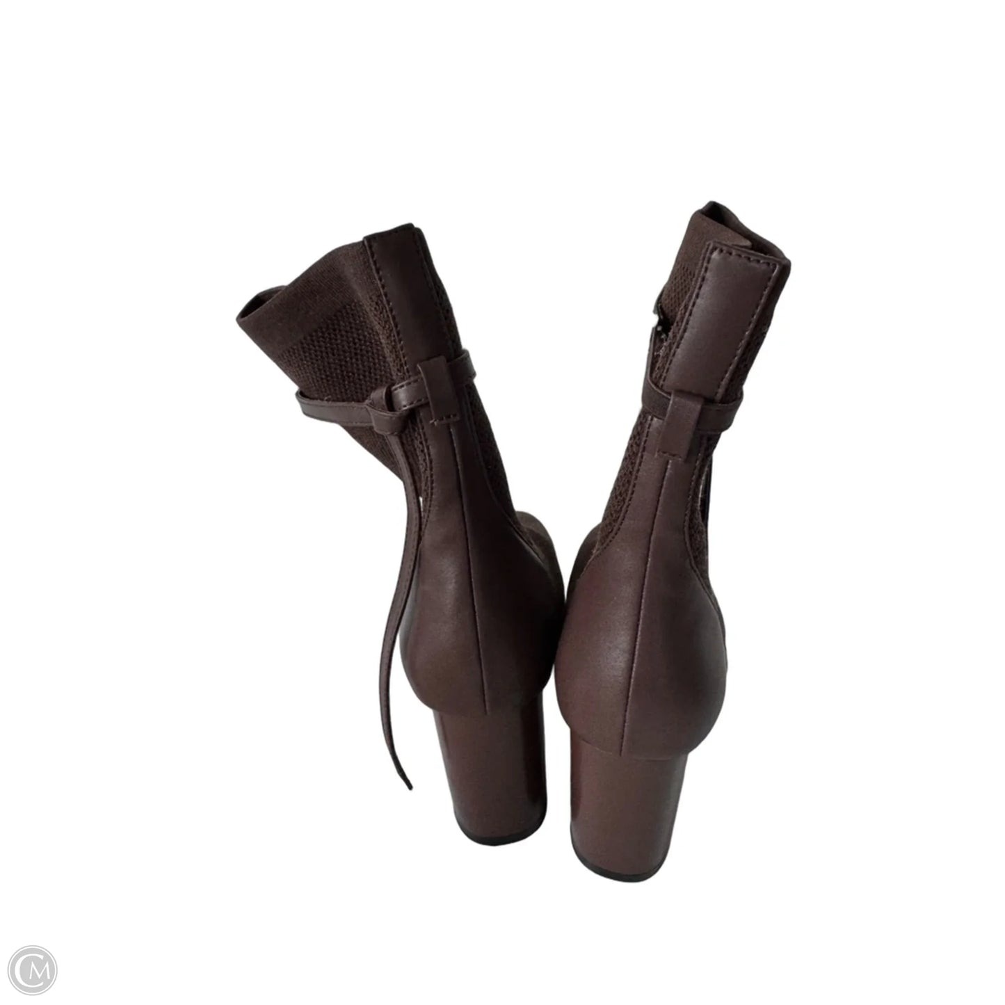 Boots Mid-calf Heels By Cmc In Brown, Size: 8.5