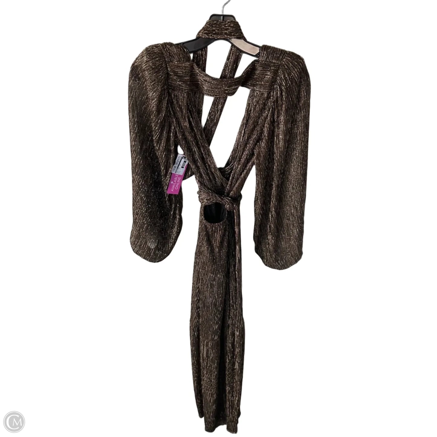 Dress Party Long By Eliza J In Black & Gold, Size: S