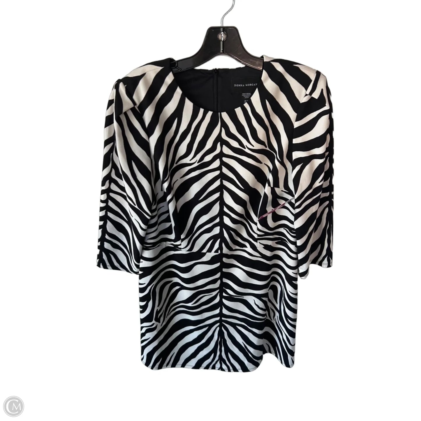 Dress Work By Donna Morgan In Black & White, Size: L