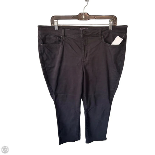 Jeans Straight By Not Your Daughters Jeans In Black Denim, Size: 16