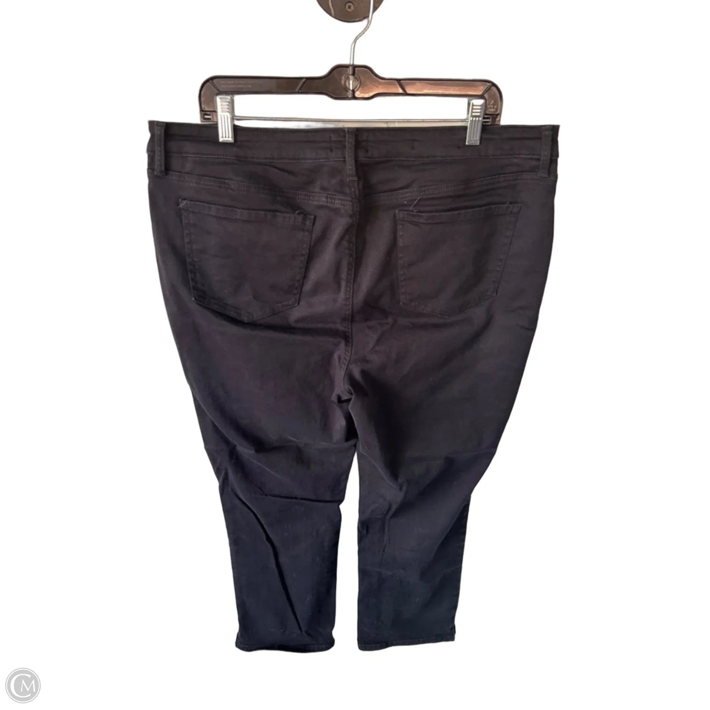 Jeans Straight By Not Your Daughters Jeans In Black Denim, Size: 16