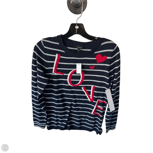 Sweater By Talbots In Blue & Grey, Size: Xs