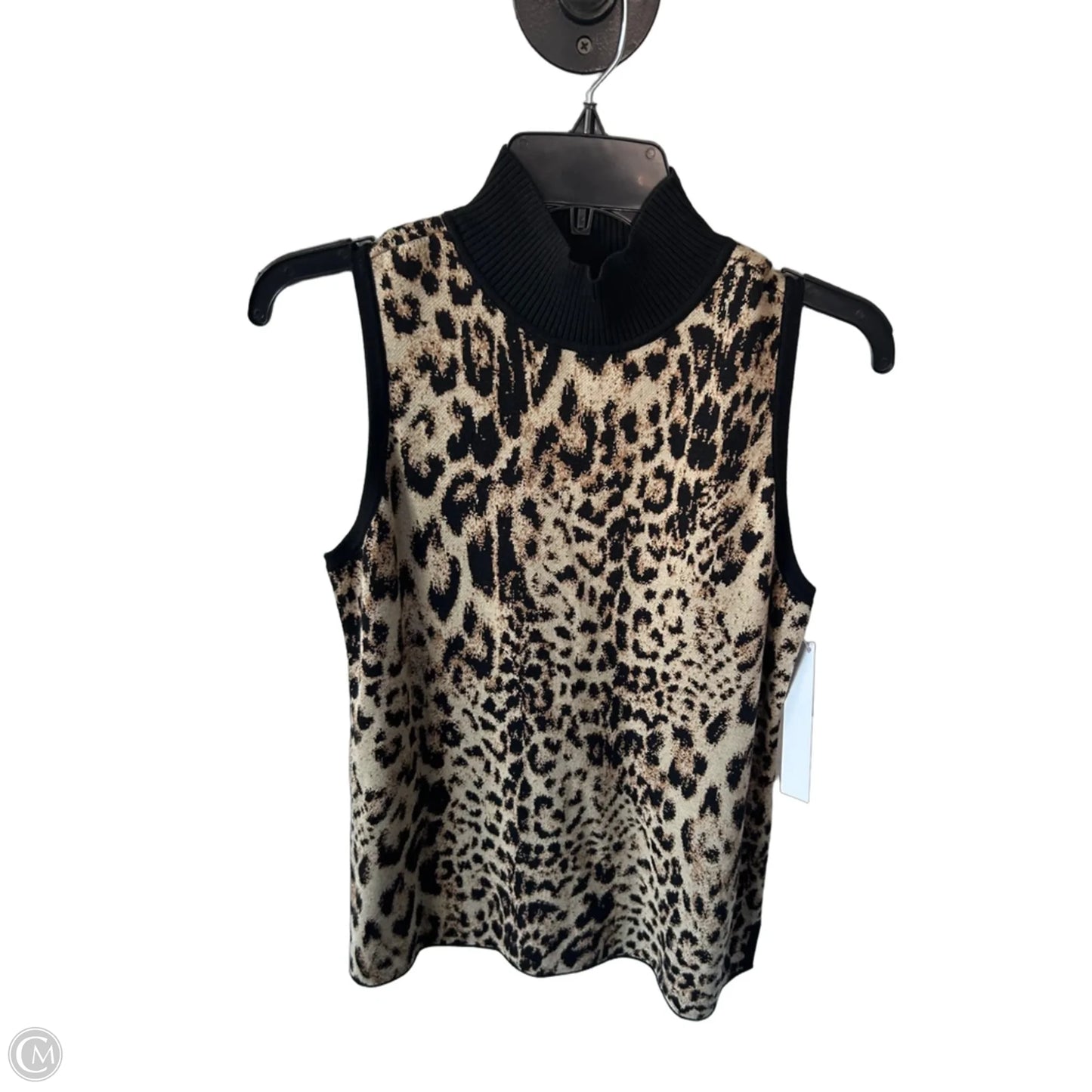 Vest Sweater By Chicos In Animal Print, Size: M