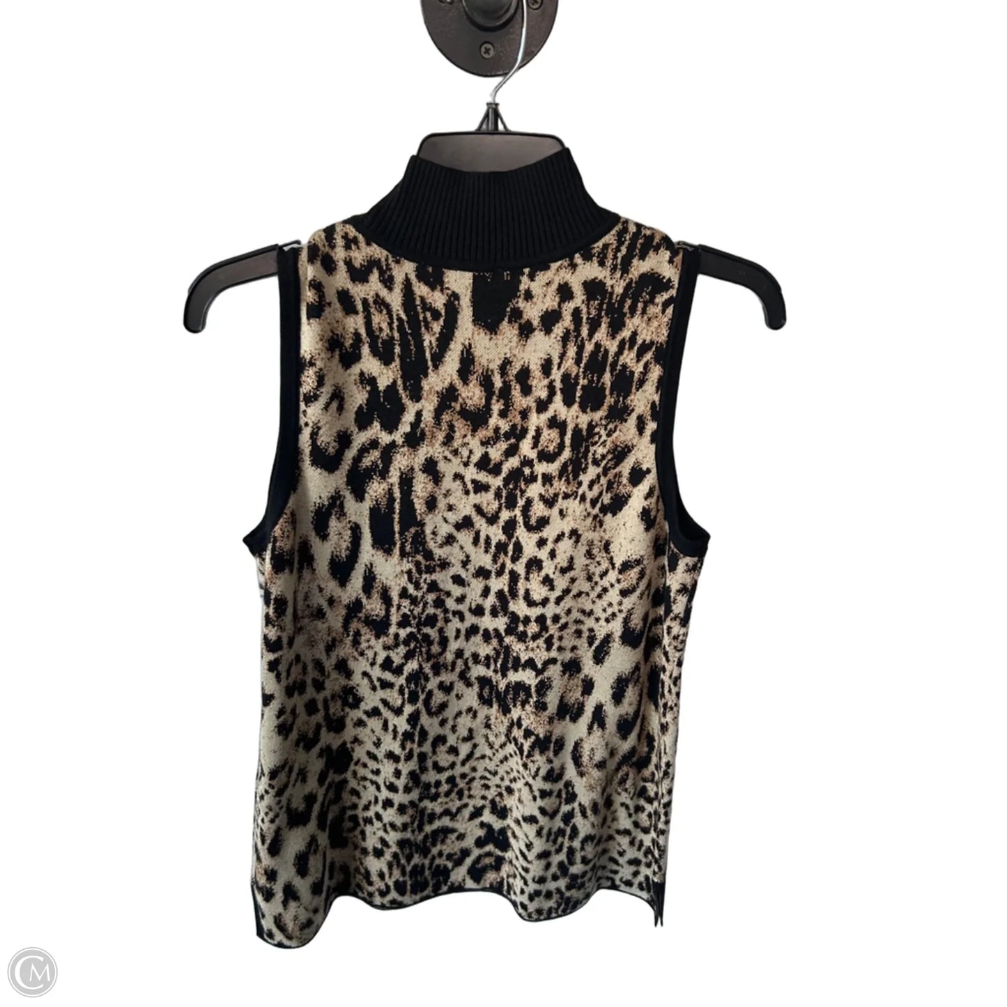 Vest Sweater By Chicos In Animal Print, Size: M