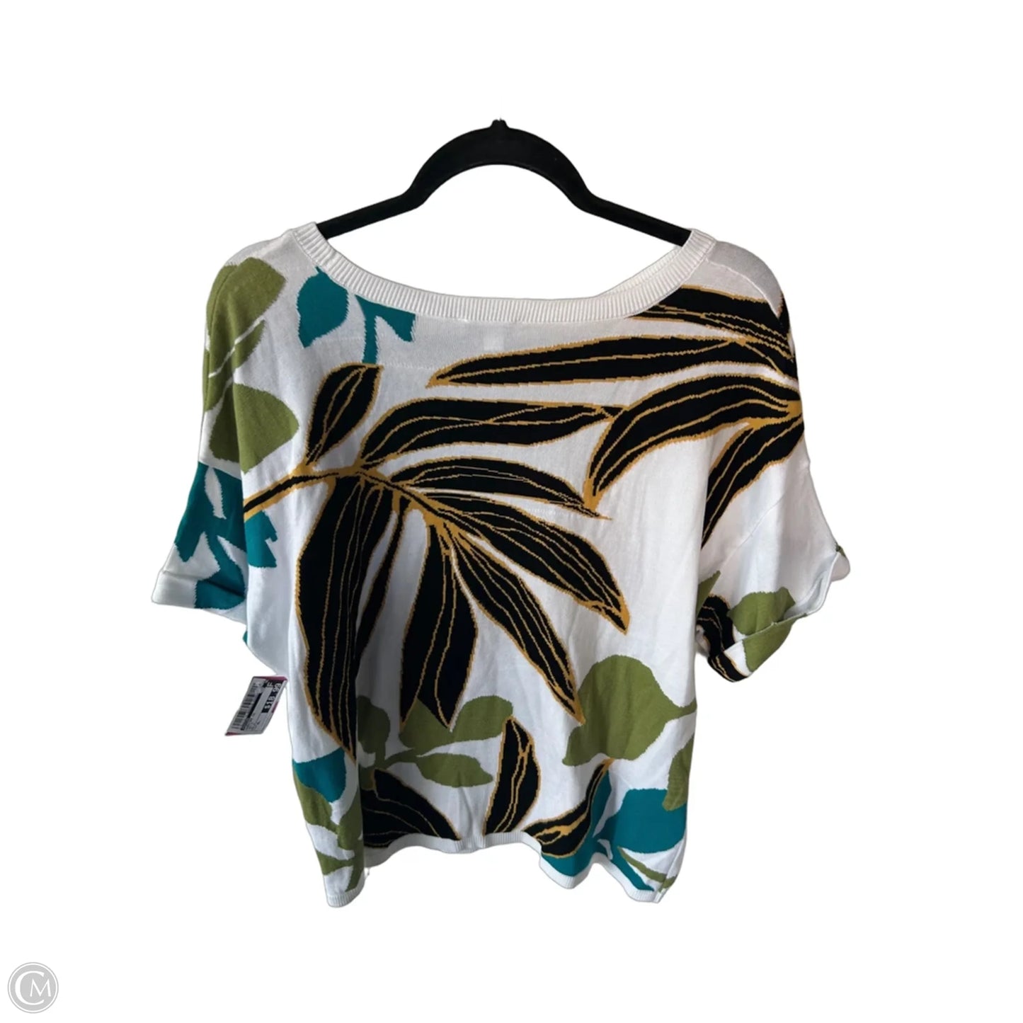 Sweater Short Sleeve By Chicos In White, Size: Xl