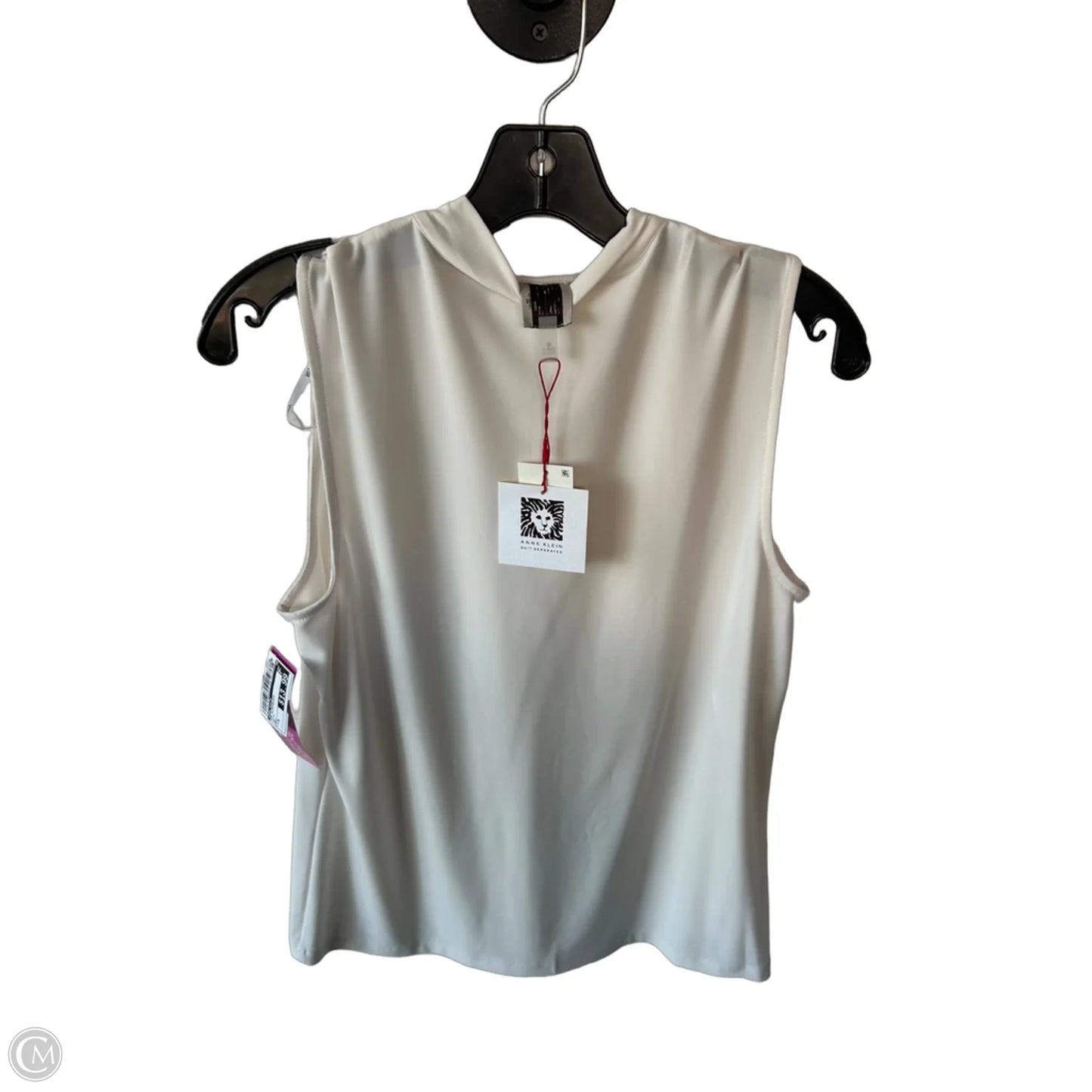 Top Sleeveless By Anne Klein In White, Size: M