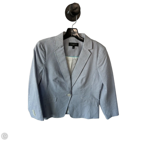 Blazer By Talbots In Blue & White, Size: Mp