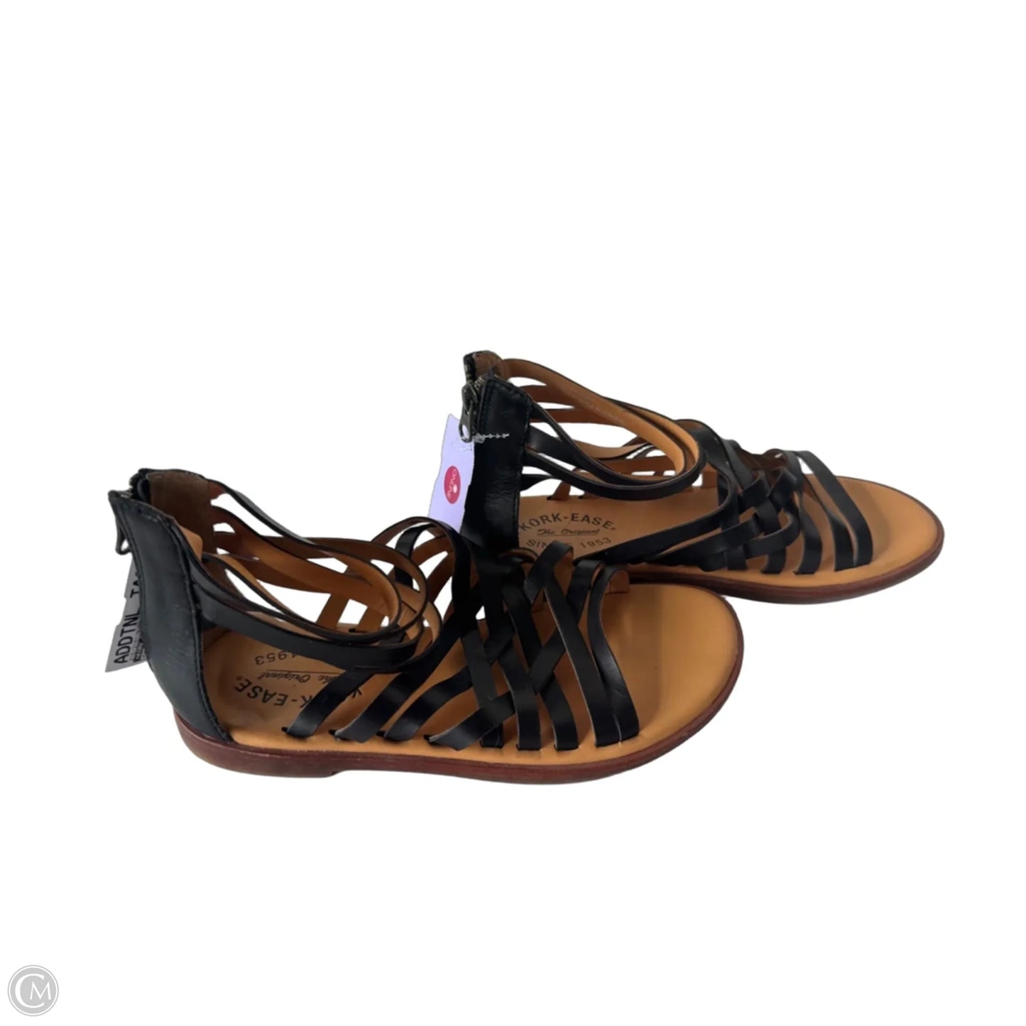 Sandals Flats By Kork Ease In Black & Brown, Size: 7