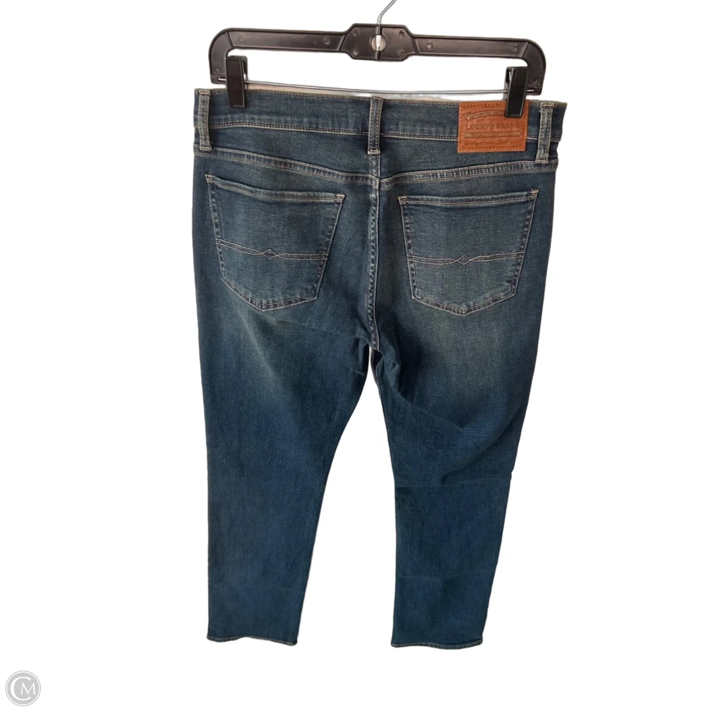 Jeans Straight By Lucky Brand In Blue Denim, Size: 10