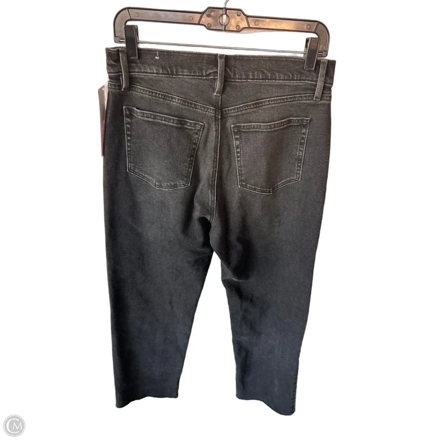 Jeans Straight By Loft In Black Denim, Size: 6