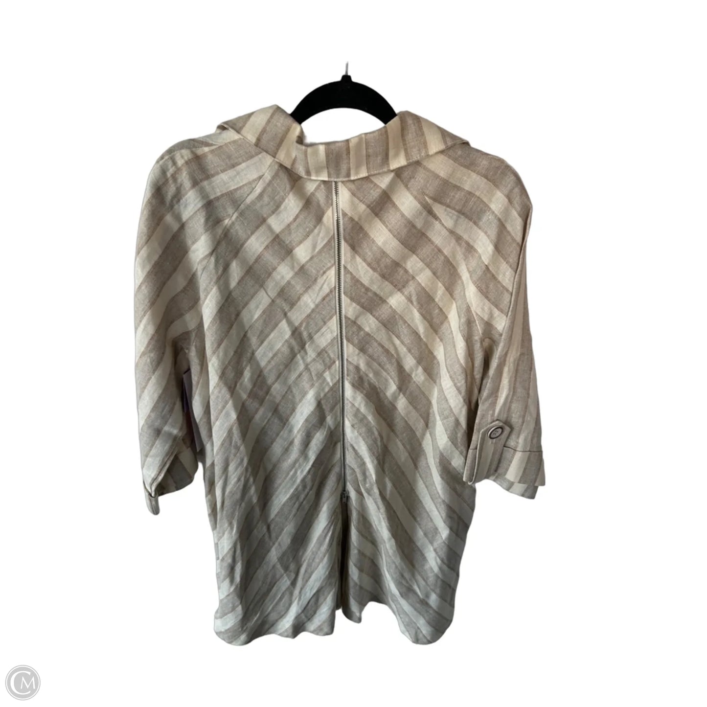 Jacket Shirt By Clothes Mentor In Tan, Size: S