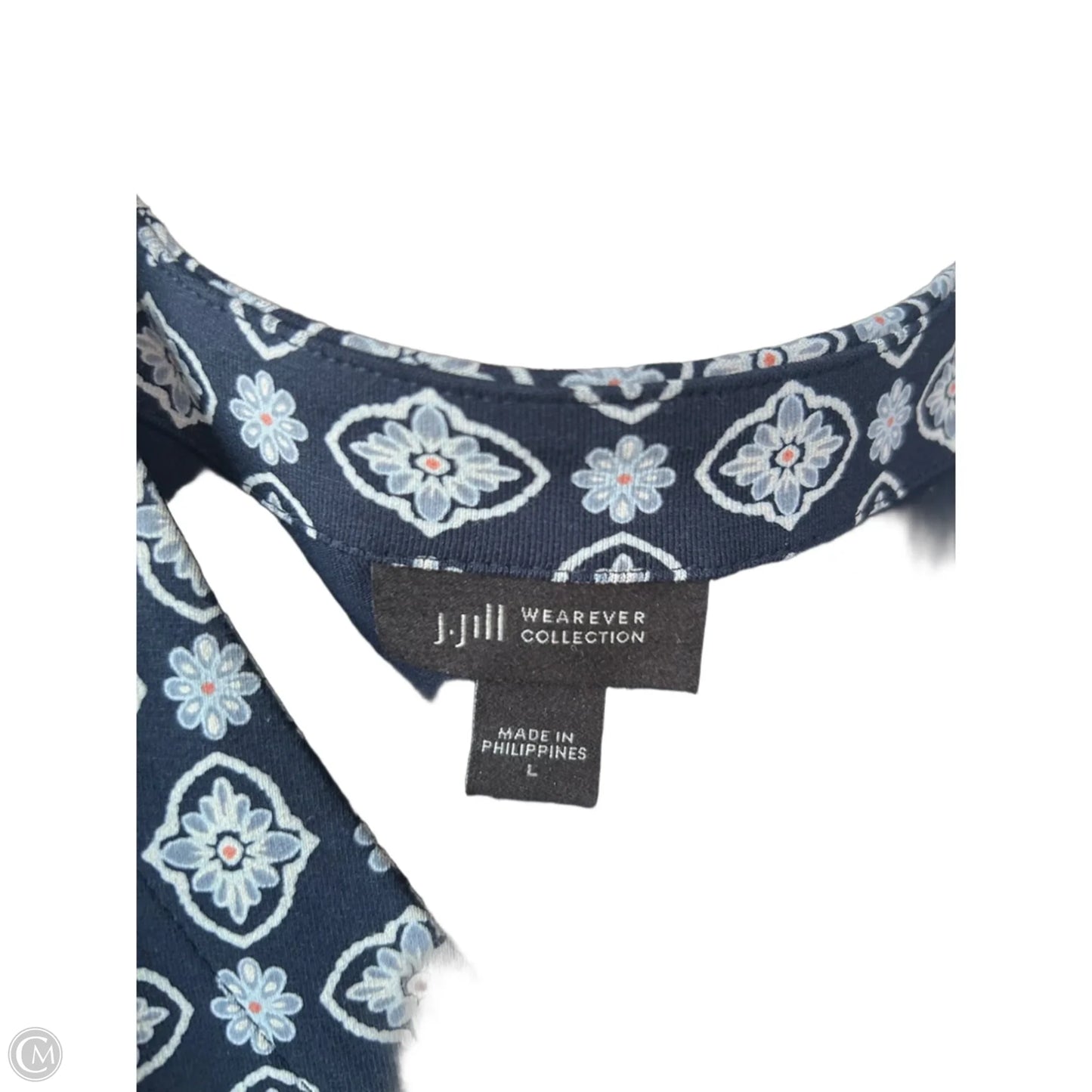 Dress Casual Short By J. Jill In Blue & White, Size: L