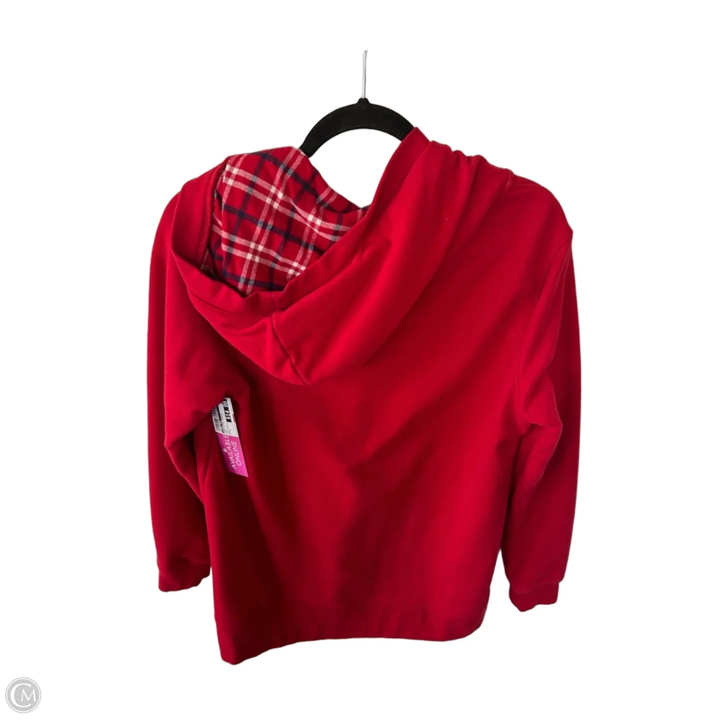 Sweatshirt Hoodie By Lands End In Red, Size: L