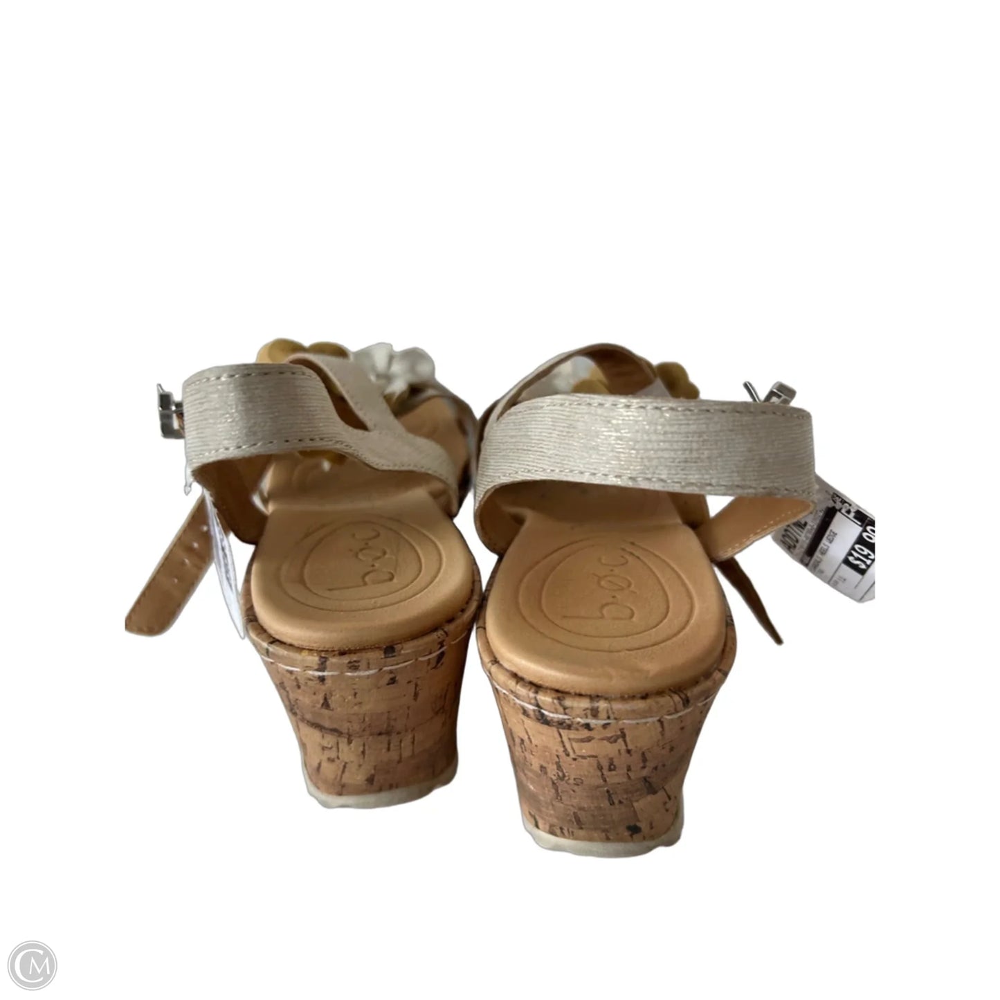 Sandals Heels Wedge By Boc In Tan, Size: 11