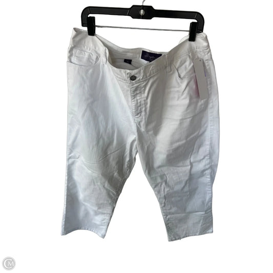 Jeans Straight By Not Your Daughters Jeans In White Denim, Size: 18