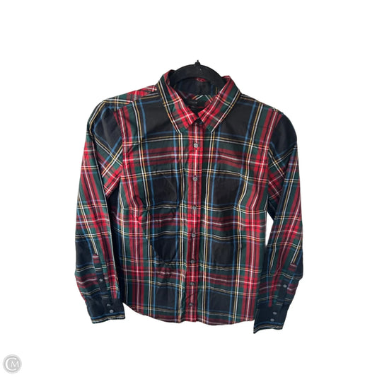 Top Long Sleeve By J. Crew In Black & Red, Size: Xs