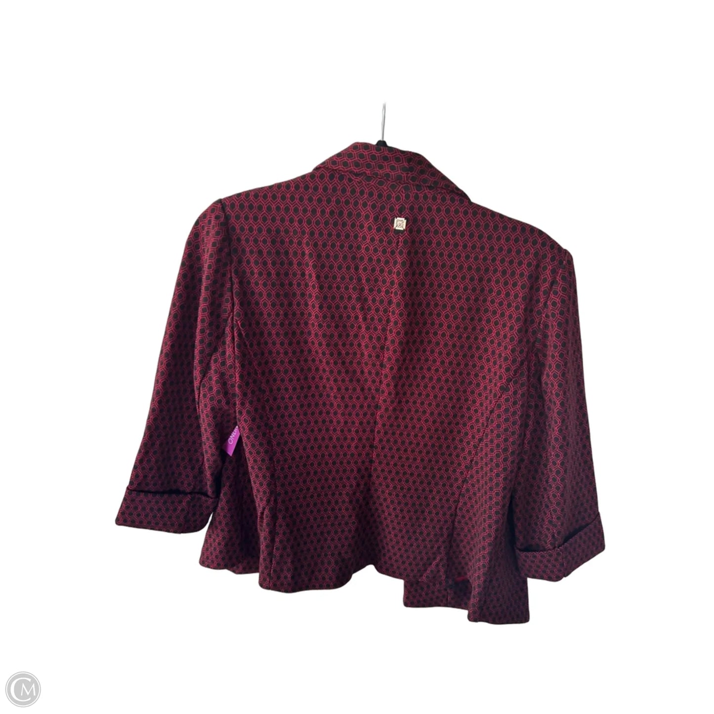 Blazer By Anne Klein In Black & Red, Size: M