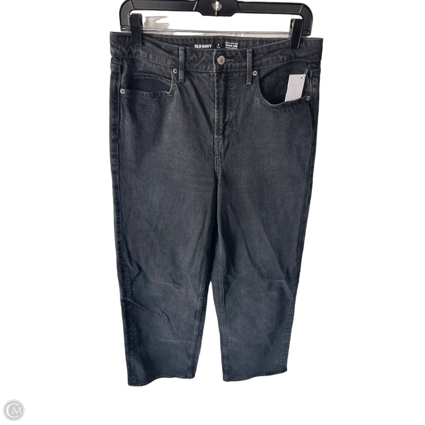 Jeans Wide Leg By Old Navy In Black Denim, Size: 6l