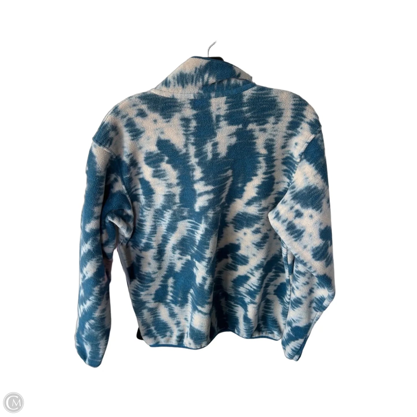 Jacket Fleece By Patagonia In Blue & Tan, Size: M