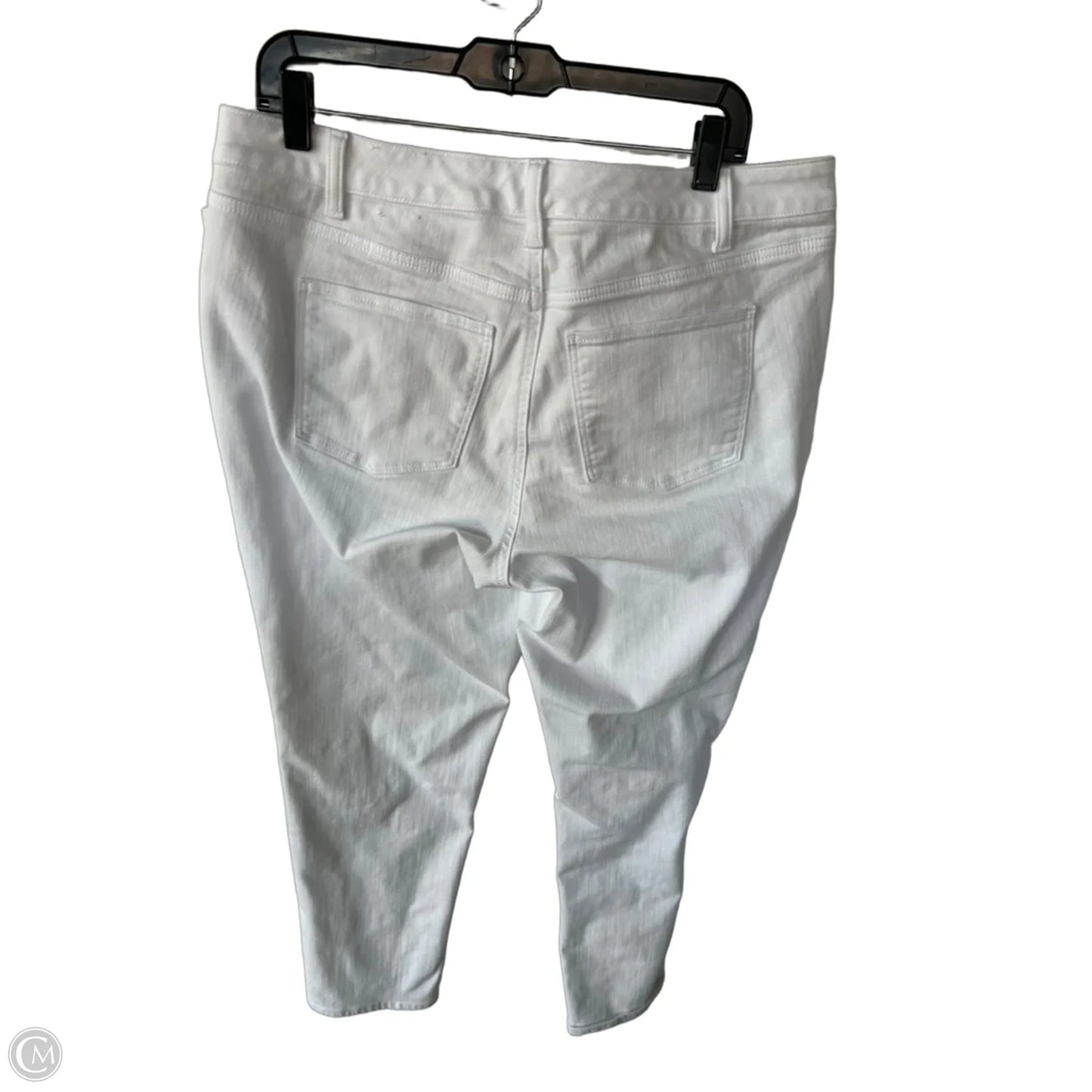 Jeans Straight By Talbots In White Denim, Size: 14
