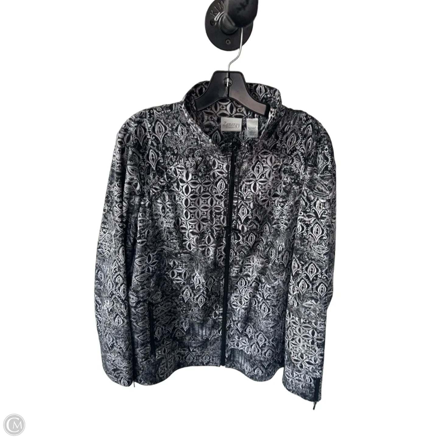 Jacket Other By Zenergy By Chicos In Black & Grey, Size: Xl