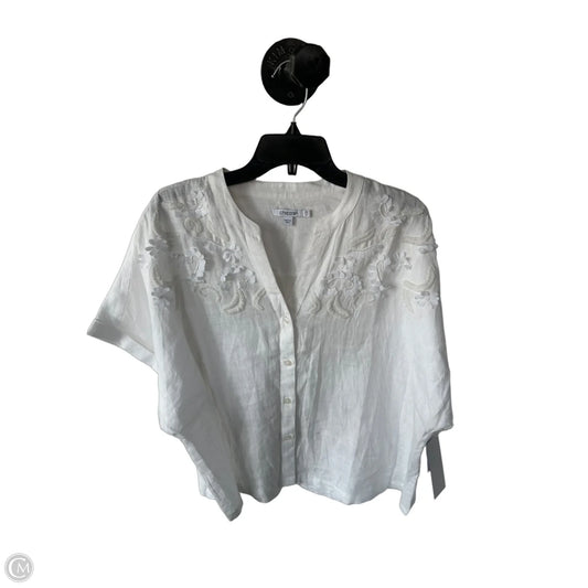 Top Short Sleeve By Chicos In White, Size: L