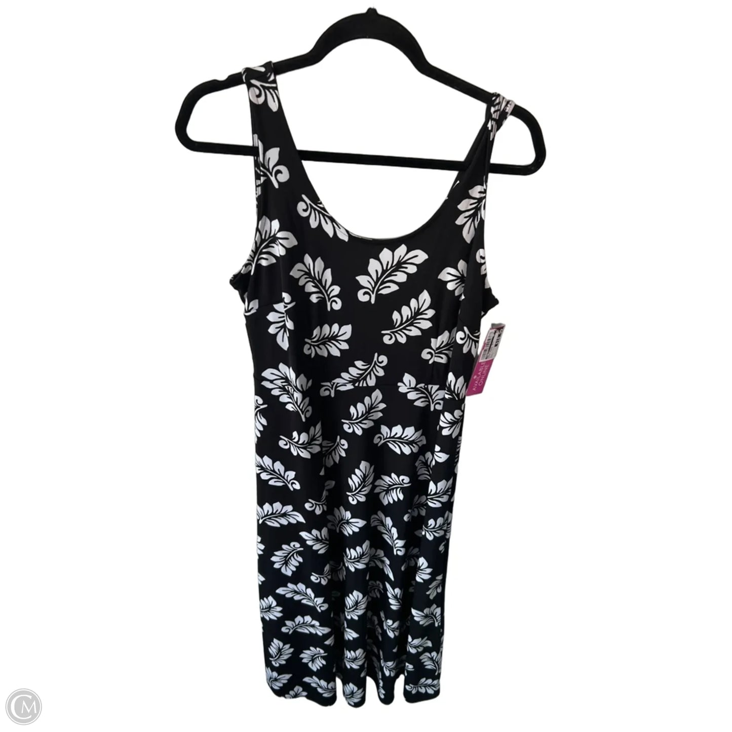 Dress Casual Maxi By Talbots In Black & White, Size: L