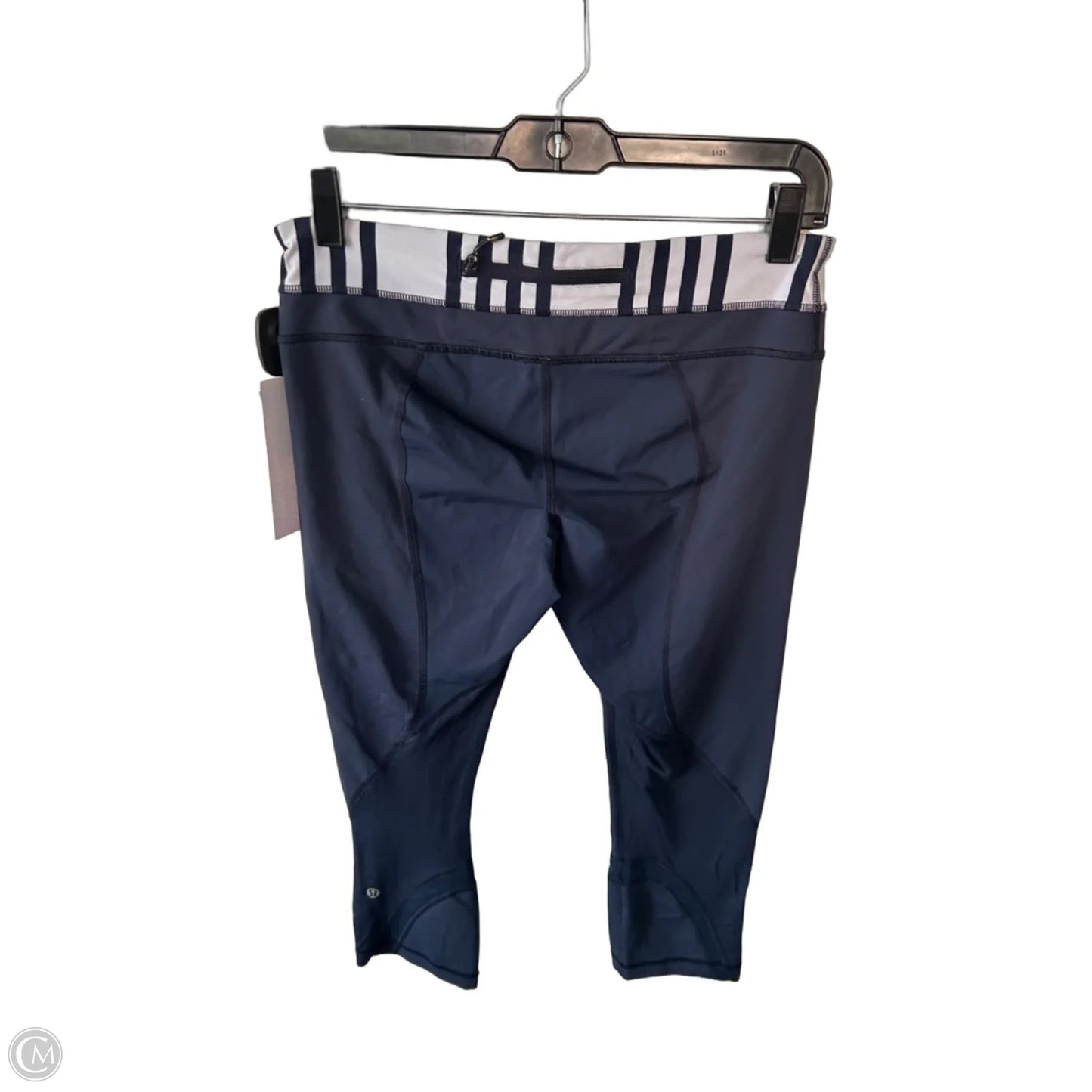 Athletic Leggings Capris By Lululemon In Blue & White, Size: 8