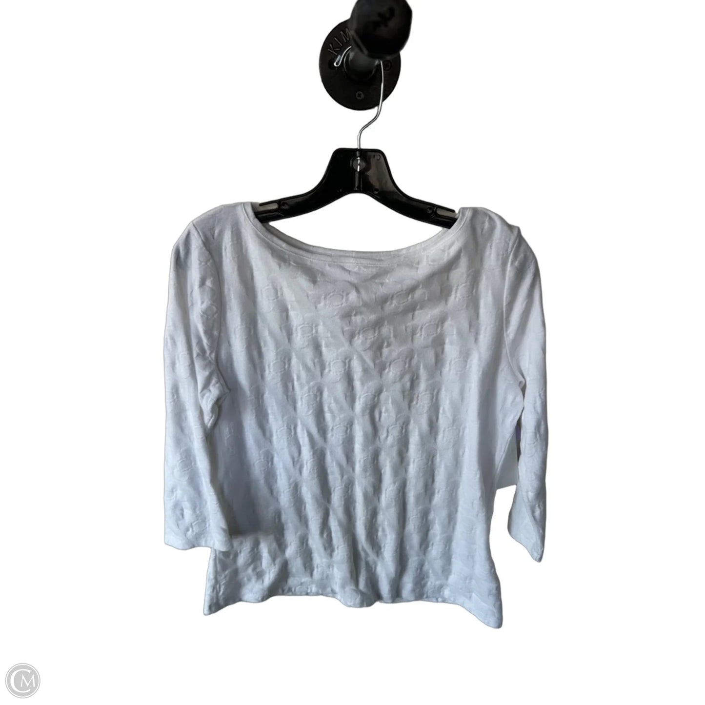 Top 3/4 Sleeve Basic By Talbots In White, Size: Mp