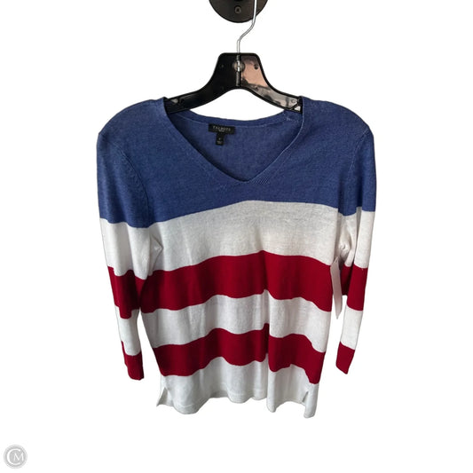 Sweater By Talbots In Blue & Red & White, Size: S