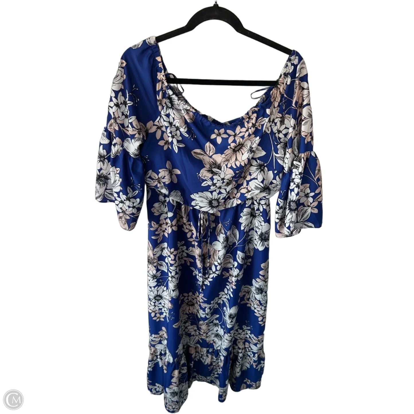 Dress Casual Maxi By Eliza J In Blue & White, Size: L