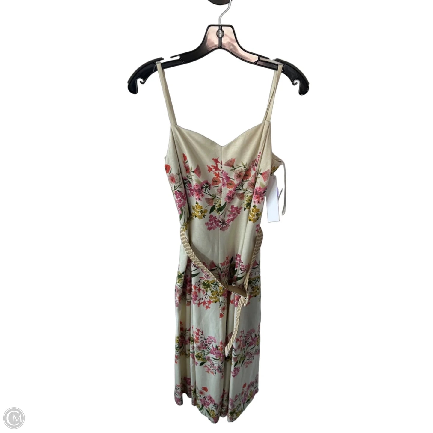 Dress Casual Midi By Taylor In Pink & Tan, Size: L