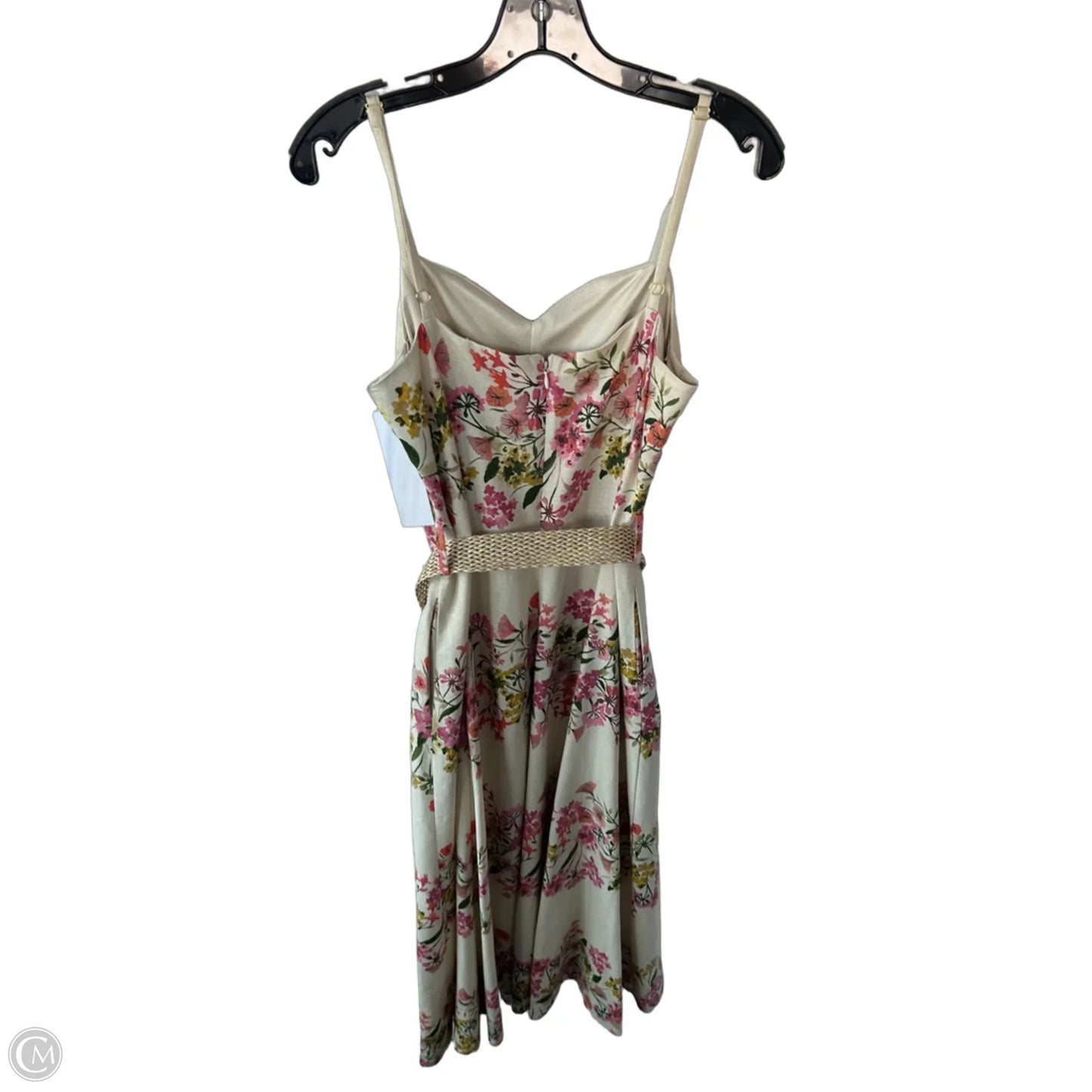 Dress Casual Midi By Taylor In Pink & Tan, Size: L