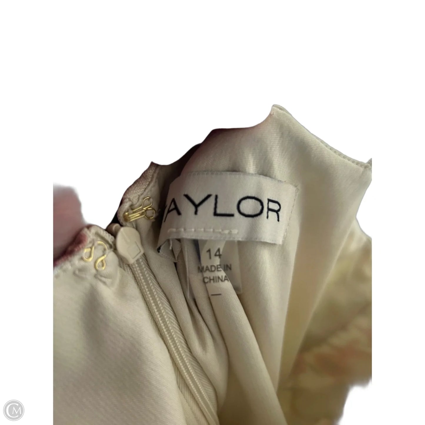 Dress Casual Midi By Taylor In Pink & Tan, Size: L