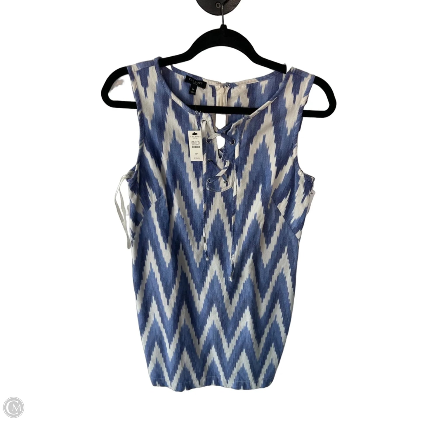 Dress Casual Short By Talbots In Blue & White, Size: Mp