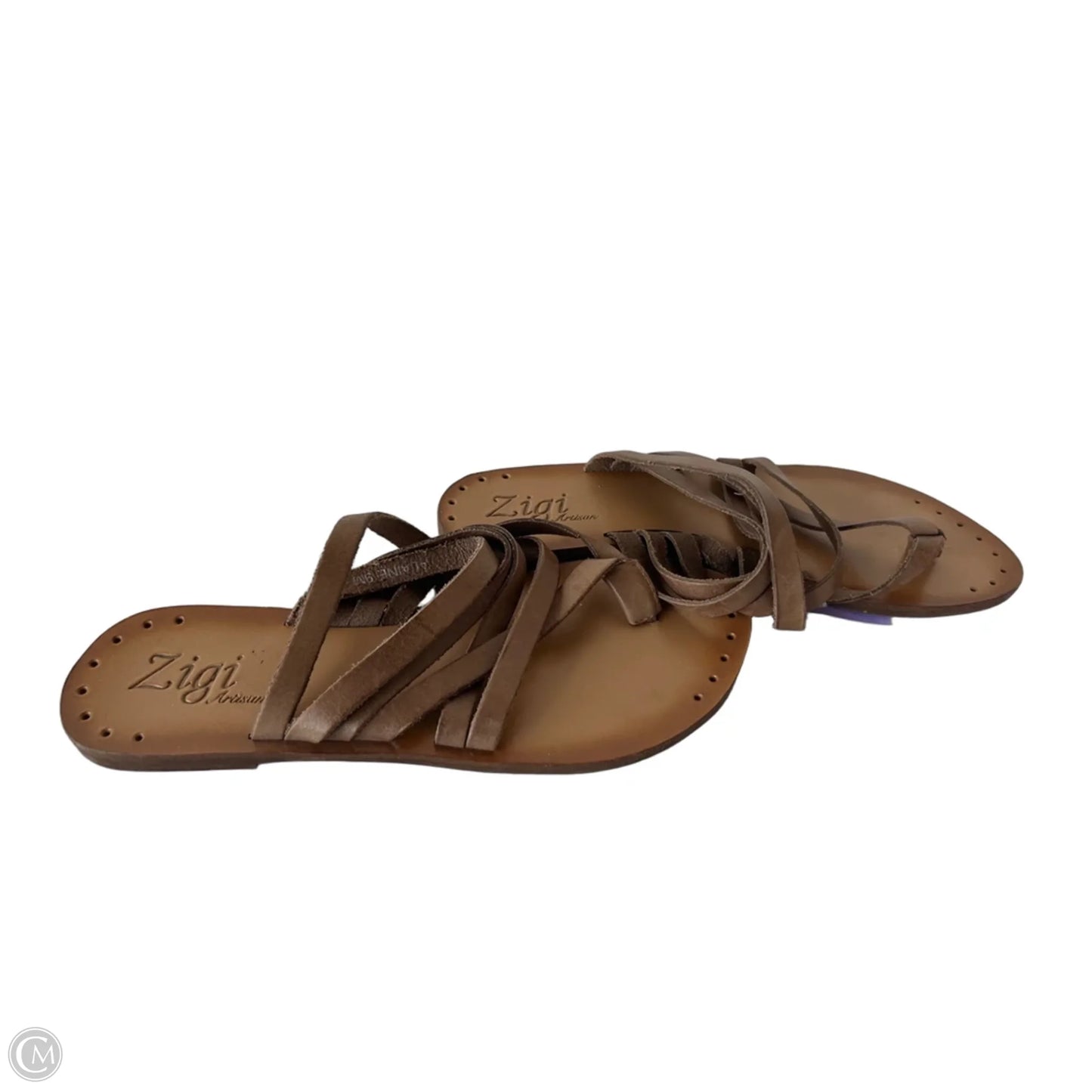 Sandals Flats By Clothes Mentor In Brown, Size: 9