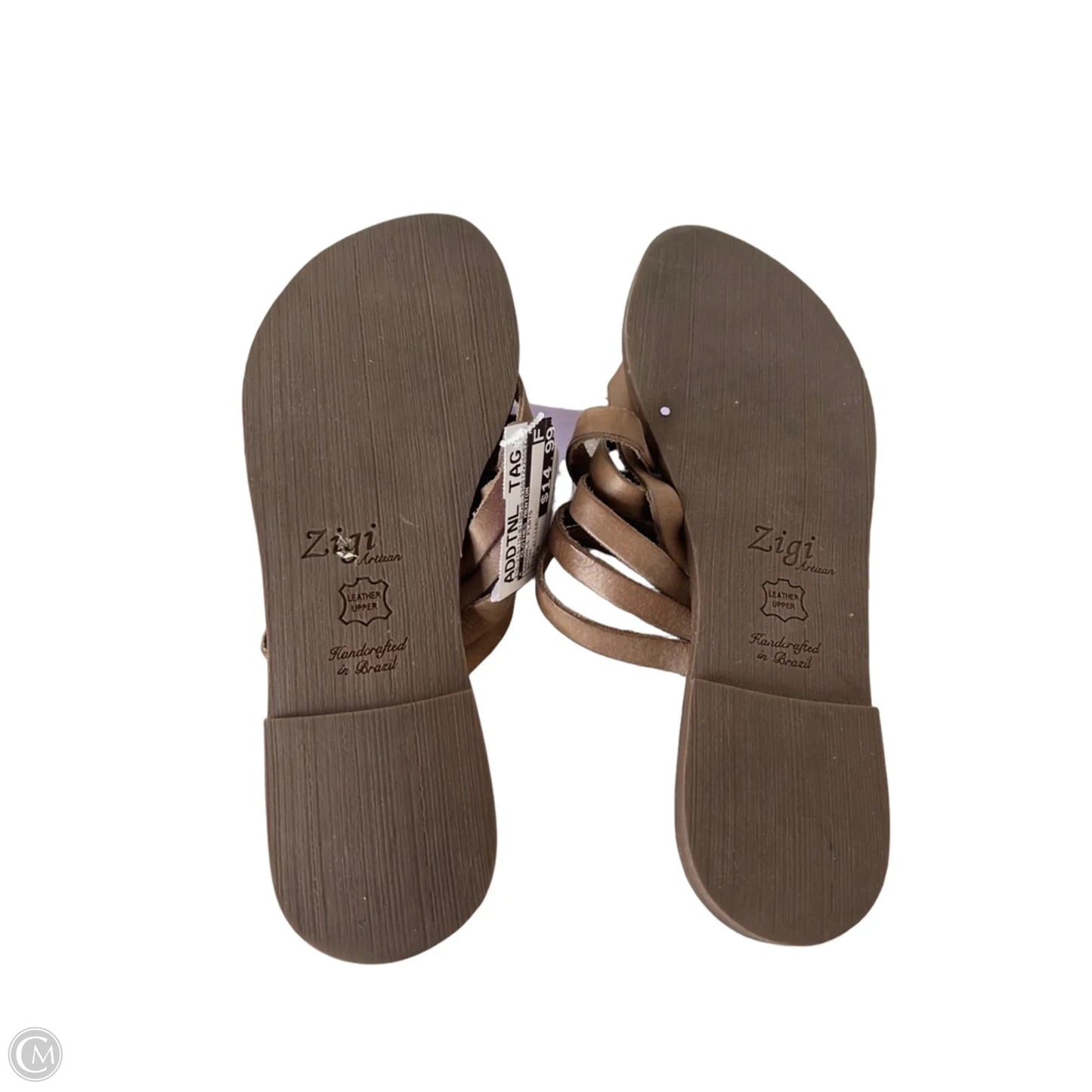 Sandals Flats By Clothes Mentor In Brown, Size: 9