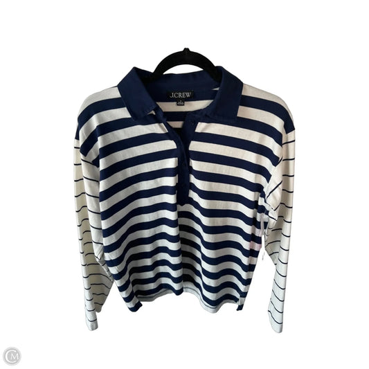 Top Long Sleeve By J. Crew In Blue & White, Size: S