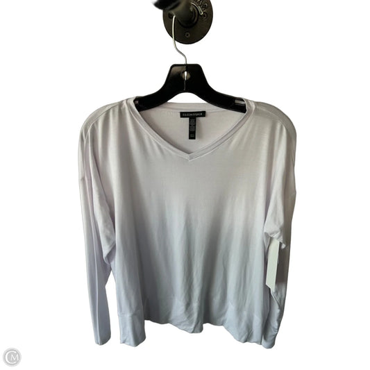 Top Long Sleeve Basic By Eileen Fisher In White, Size: S