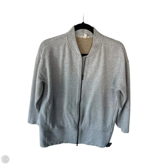 Sweatshirt Collar By Eileen Fisher In Grey, Size: Xs