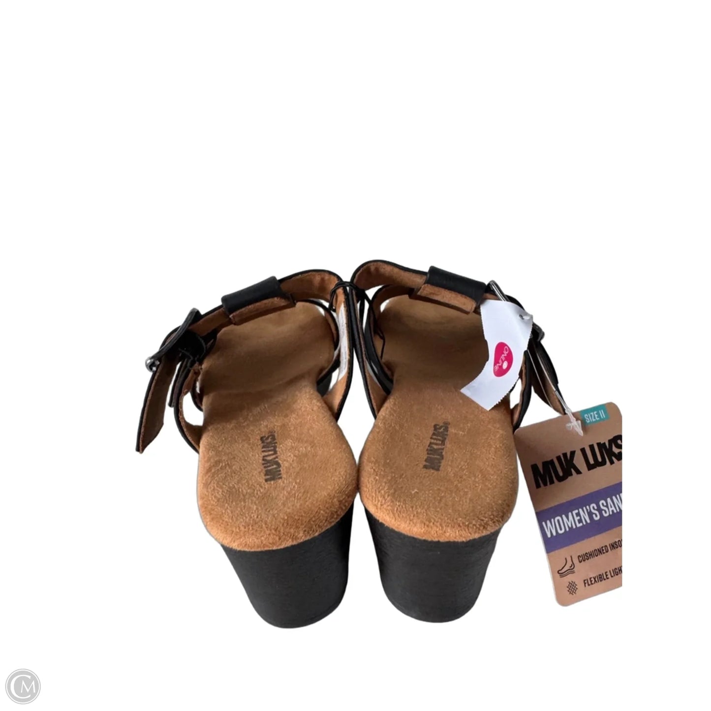 Sandals Heels Block By Muk Luks In Black, Size: 11