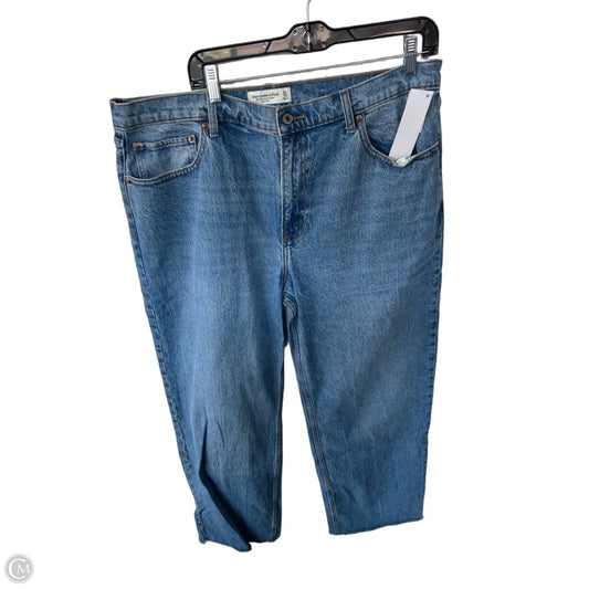Jeans Straight By Abercrombie And Fitch In Blue Denim, Size: 16