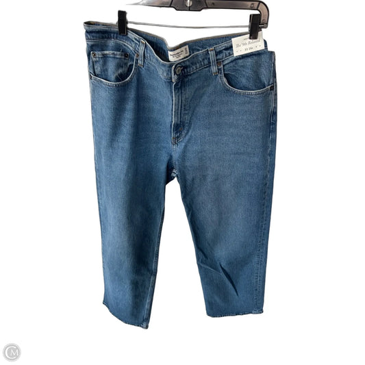 Jeans Straight By Abercrombie And Fitch In Blue Denim, Size: 16