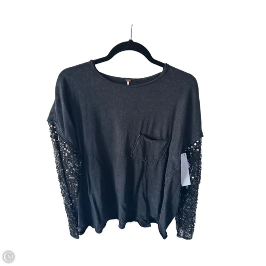 Top Long Sleeve By Free People In Black, Size: M